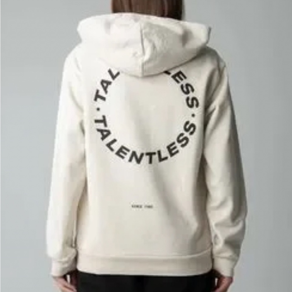 Talentless circle logo in bone Hoodie - Unisex XS